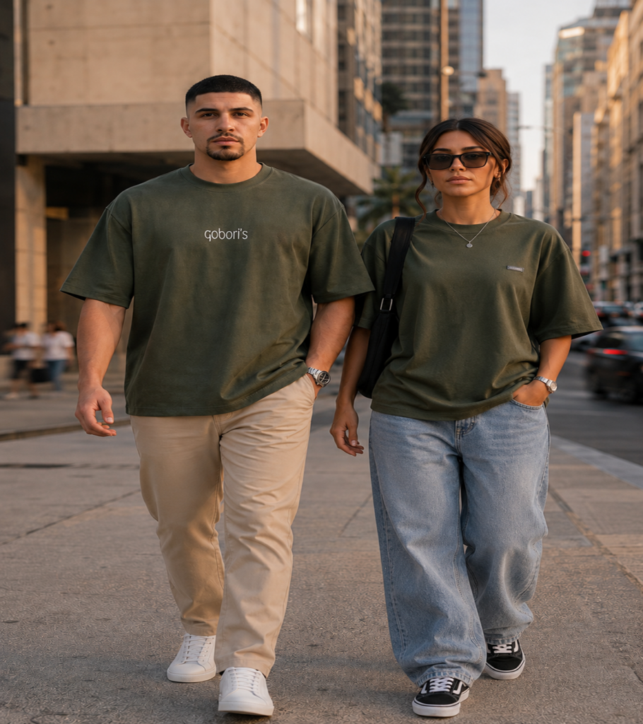 Oversized Suedine Verde Militar